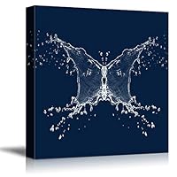 Canvas Wall Art Dynamic Water Splash Butterfly Canvas Prints Home Artwork Decoration for Living Room,Bedroom - 12x12 inches