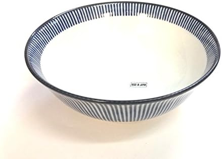 New 7.5 Inch Tokusa Stripes Ramen Bowl Made In Japan