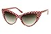 Cateye Womens Eyeglasses or Sunglasses Vintage Inspired Fashion (Red Polka Dot)