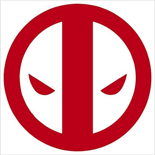 Deadpool - Car Sticker Decal (5", Red)