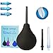 Enema Bulb, Jullycare Douche for Men Women Enema Kit with Certificate Comfortable Medical Kits Anal Cleaner Silicone Douche with 3 Replaceable Nozzle (Black)