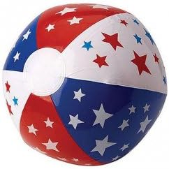 Patriotic Stars &amp; Stripes Beach Ball, Pack of 2
