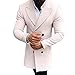 lookwoild Mens Long Double Breasted Trench Coat Gentlemen Formal Wear Jacket Overcoat Outfits Pea Coats (Beige, XL)