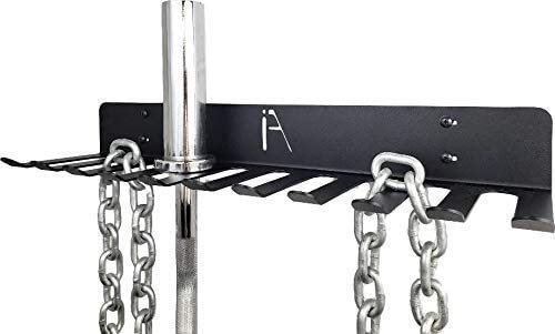 IRON AMERICAN Omega Gym Storage Rack, Weight Room Organizer, for Exercise Equipment, Fitness Room, Heavy Duty Steel, Multi-Purpose for Bands Workout Equipment