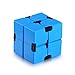 Infinity Cube Fidget Cube Toy for Adults & Kids Relieve Stress & Anxiety Cool Hand Fidget Stress Toy Magic Flip Rubiks Cube for ADD,ADHD,OCD,Anxiety Disorder,Autism by Ganowo (Blue&Black)