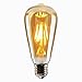 Dimmable Vintage Edison LED Bulb, 4W 40W ST64 Antique LED Bulb Squirrel Cage Filament Light For Decor Home Kitchen-E26,E27-2300K-Warm White