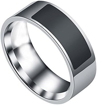 Emubody Smart Rings NFC Multifunctional Waterproof Intelligent Ring Smart Wear Finger Digital Ring (Silver, 13)