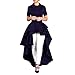 Goddessvan Women Short Sleeve High Low Peplum Dress Bodycon Party Club Asymmetrical Dress
