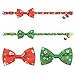 PUPTECK Christmas Bow Tie Cat Collar with Bell - Breakaway Safety 3-Pack, Adjustable Bowtie Kitten Collars for Boy & Girl Cats, Puppies, Bunnies and Small Pets, Cute Costume Accessory