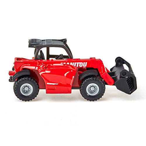 siku 1482, Manitou Teleskoplader, Metall/Kunststoff, Rot, Beweglicher Ladearm – Bild 3