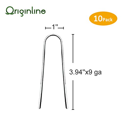 Originline 3.94" High Garden Pin,Landscape Staples Fabric Stake Pins,Weed Ground Cover Pegs,10Pack