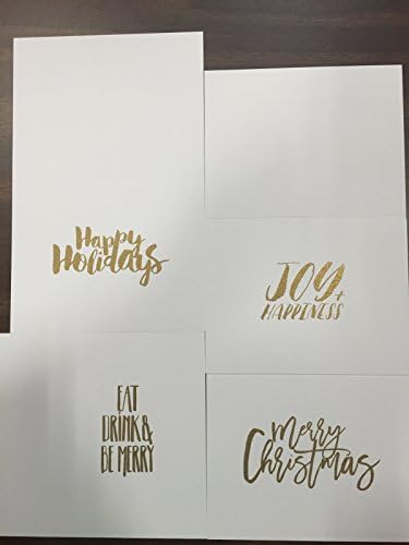 Holiday Card Assortment Pack - Set of 20 cards - 4 Designs (5 of each) - Blank inside - Matching Blank Envelopes Included