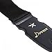 Donner DR-1 Soft Cotton Guitar Strap for Bass Acoustic Electric Guitar with Pick Pocket Genuine Leather End Black 2” Wide Gift for Guitarists