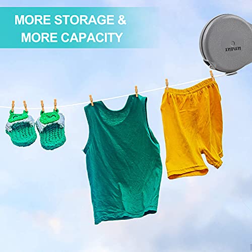 INFUN 41 Ft Retractable Clothesline, Heavy Duty Retractable Outdoor