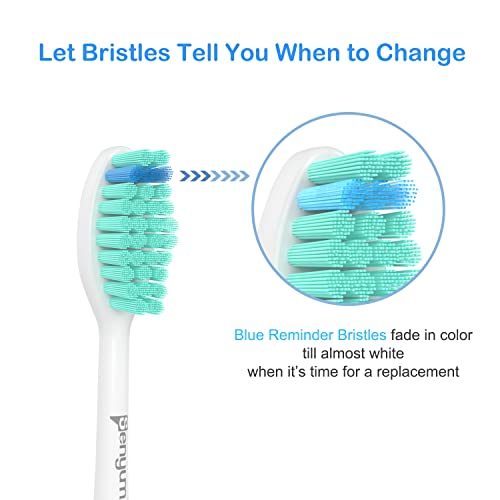 Senyum Replacement Toothbrush Heads, Compatible with Philips Sonicare Toothbrush Head Electric Handles, 12 Pack (All Click On)