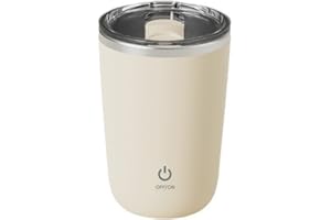 Self Stirring Cup,Electric Magnetic Stirring Cup,USB Rechargeable Shaker Cups,Suitable for hot Cocoa, Coffee, Lattes (Beige)