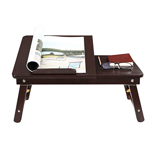 SONGMICS Laptop Desk for Bed Sofa with Adjustable Tilting Top
