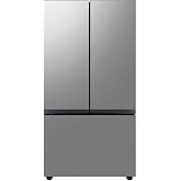 Samsung 24 Cu. Ft. Bespoke Counter Depth 3-Door French Door Refrigerator with AutoFill Water Pitcher, Stainless Steel, RF24BB6200QLAA