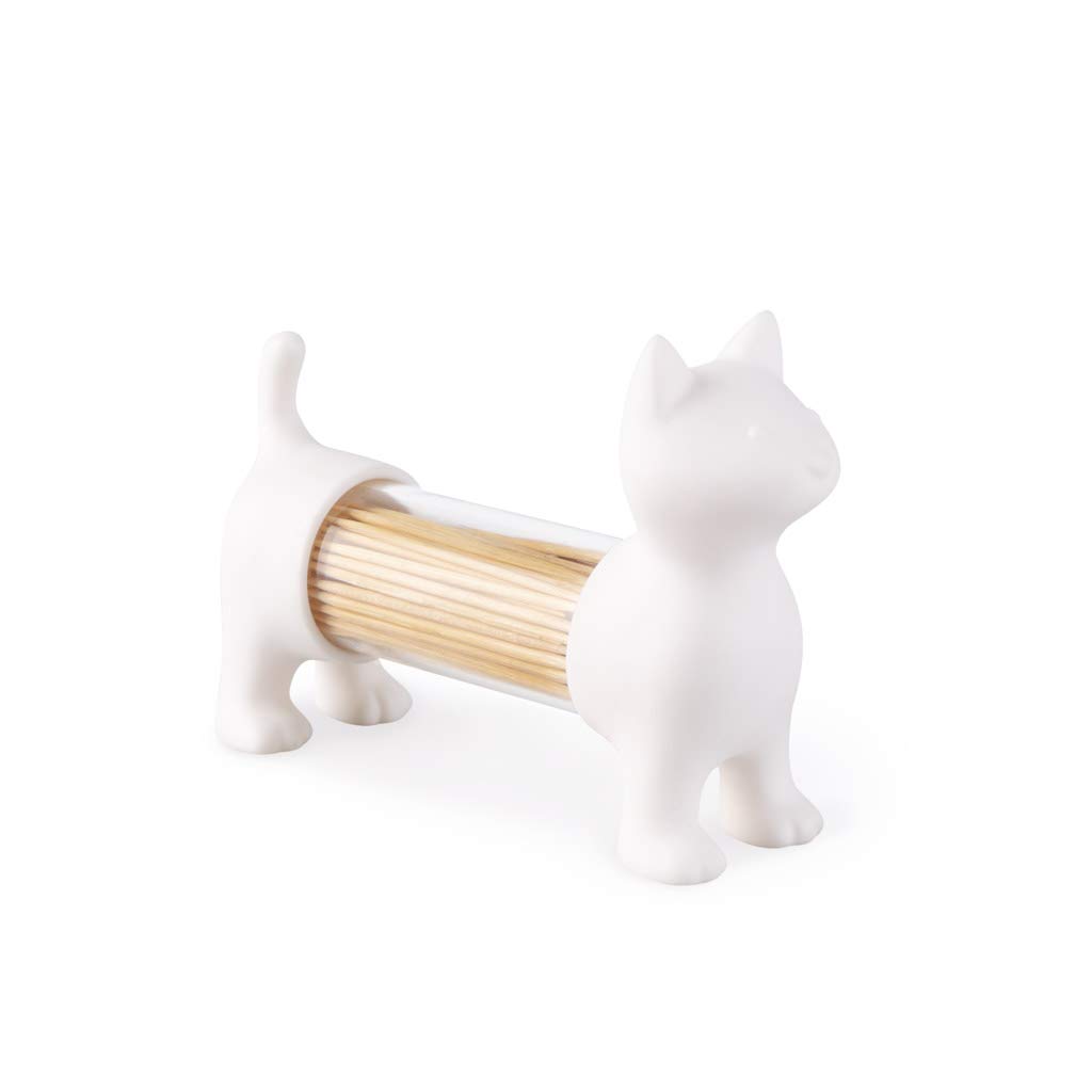 Balvi Tpick holder & salt&pepper shaker Cat White colour Shaped cat Acrylic/PVC plastic