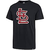 MLB Men's Imprint Match Team Color Primary Logo Word Mark T-Shirt (St Louis Cardinals - Navy, Small)