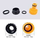 lvzhen Set of 4 Garden Hose Connectors 2in1 Tap Fittings Quick Connector view 2