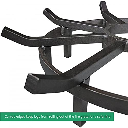 TITAN GREAT OUTDOORS 36" Wagon Wheel Fire Grate, Decorative Wood