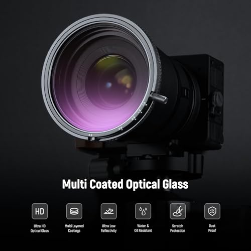 NEEWER 67mm True Colors Variable ND Filter ND2-ND32 & CPL, 2 in 1 Adjustable Neutral Density and Circular Polarizing Filter, Multi Coated HD Optical Glass/Aluminum Frame