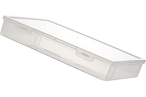 Large Clear Document Organiser Double Buckles Closure Stackable Storage Box For Book Certificates School Office Supplies Mult