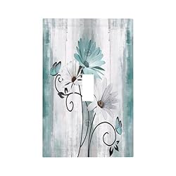 Thsanju Teal Daisy Floral and Butterfly on Vintage