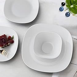 Dinnerware Set, MEKY 18-piece Opal Dishes Sets