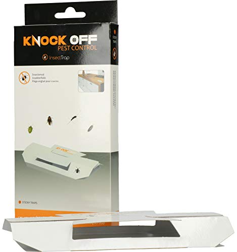 Knock Pest Control Insect Trap Large – Klebefalle – Ideal zum Fangen von Kakerlaken – Ungiftig – Wirksam von 6 bis 8 Wochen – 3 Stück