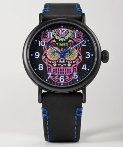 Herren Analog Quarz Armbanduhr Waterbury Standard Dia de los Muertos