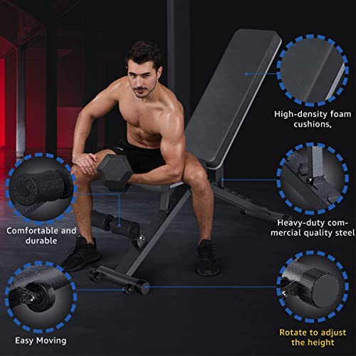 BARWING 842 Weight Bench Adjustable Exercise 800 LB Heavy Incline