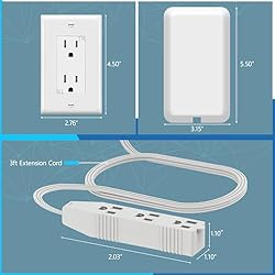 LIDER Flat-Face Outlet Extender with 3