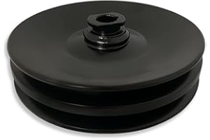 DEMOTOR PERFORMANCE GM Double Groove Saginaw Style Black Power Steering Pump Pulley Key Way For SBC BBC 350 454 Engines