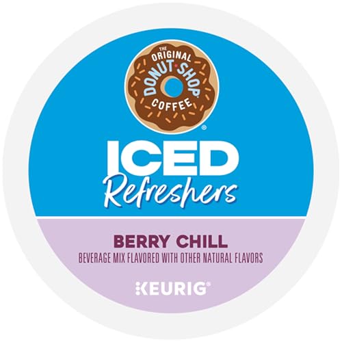 THE ORIGINAL DONUT SHOP ICED REFRESHERS, BERRY CHILL, BREW OVER ICE SINGLE SERVE KEURIG K-CUP PODS, 20-COUNT BOX