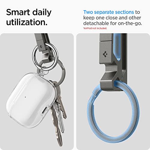Spigen Metal Fit Titanium Belt Loop Key Ring Clip Holder, Car Keychain