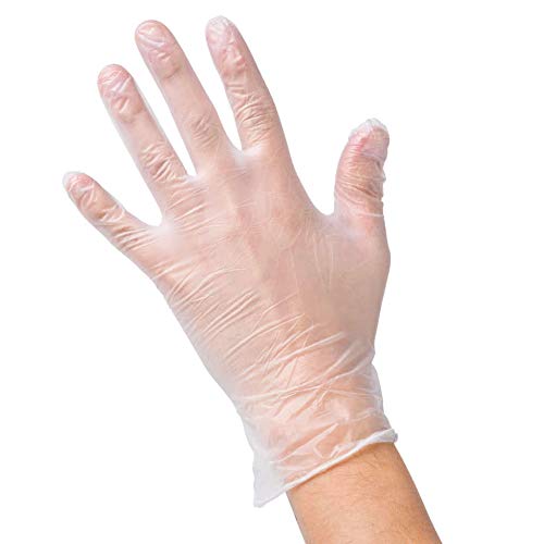 [200 Pack] Disposable Vinyl Gloves, NonSterile, Powder Free, Smooth