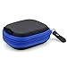 Travel Case for Airpods Case; Otium Bluetooth Headphones; Powerbeats3 Wireless in-Ear; Sennheiser CX 685, OCX 685i, PMX 685i; Skullcandy Ink'd 2 Earbud, TaoTronics TT-BH06, Black with Blue Zip