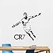 Cristiano Ronaldo Wall Decal Football Soccer Player Vinyl Sticker Real Madrid Decal Sport Wall Art Design Housewares Living Room Bedroom Decor Removable Wall Mural 145nnn