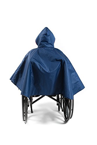 Wheelchair Winter Poncho – Warm Sherpa Lining - Adult Elderly Seniors Cape – Heavy Duty Reusable – Full Waterproof Coverage (Single Pack) - Thumbnail 2