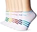 adidas Women's Superlite No Show Socks (6-Pair) -2020, White/Bright Cyan/Flash Red/Bright Yellow/Flash Li, Medium