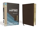 NIV, Foundation Study Bible, Leathersoft, Brown, Red Letter Edition