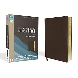 NIV, Foundation Study Bible, Leathersoft, Brown, Red Letter