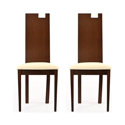 Cozyhomz Dining Chair High Back with Fabric upholstered Seating - Set of 2 (Aray)