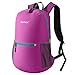 Gonex Ultra Lightweight Packable Backpack Daypack Handy Foldable Camping Outdoor Travel Cycling Backpacking(Rose Red)