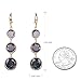 Mothers Day Gift-Black Womens Earrings Round Extended Dangle Crystal Earrings for Jewelry Gifts