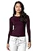 Adar Womens Comfort Long Sleeve T-Shirt Underscrub Tee - 2900 - Eggplant - M
