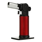 Flame Jet Lighter, Professional Culinary Torch - Butane Kitchen Torch - Cooking Torch - Chef's Best Torch - Crème Brule Torch - Multifunctional Heat Resistant - Baking Torch (RED)