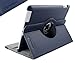 SANOXY¨ 360 Degree Rotating iPad 2 Case (Navy Blue): Folio Convertible Cover Multi-angle Vertical and Horizontal Stand with Smart On/Off for the Apple iPad2